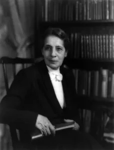 Dr. Lise Meitner, Austrian physicist, three-quarter length portrait, seated, facing left in circa 1940. (Photo courtesy Library of Congress/Getty Images)